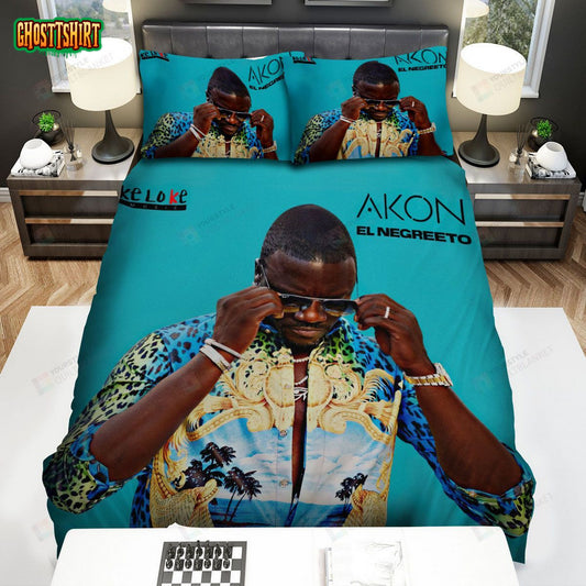 Akon Te Quiero Amar Album Cover Bed Sheets Spread Comforter Duvet Cover Bedding Set