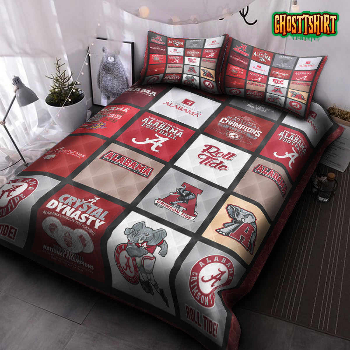 Alabama Crimson Logo Bedding Set
