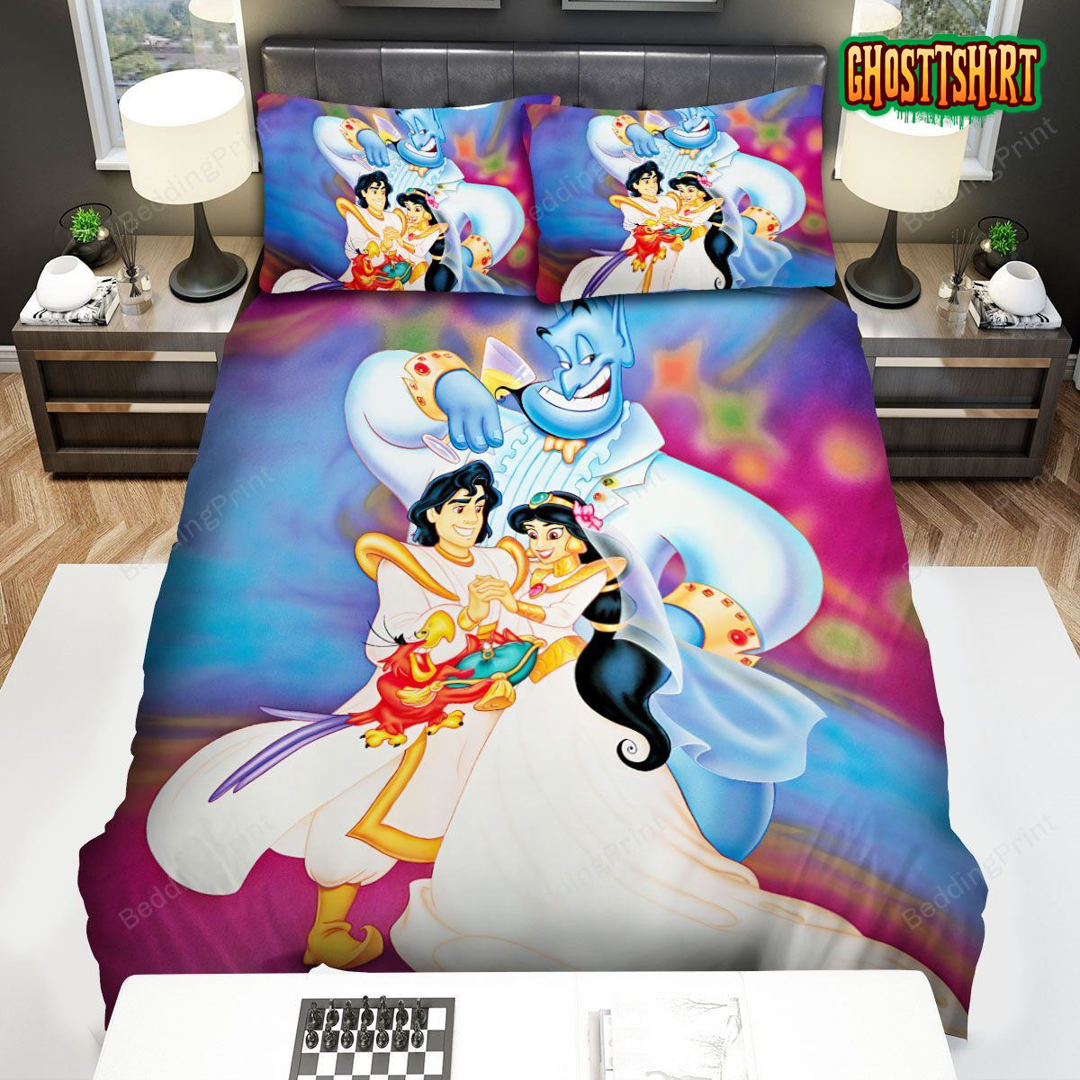 Aladdin And Princess Jasmine Wedding Bed Sheets Duvet Cover Bedding Set