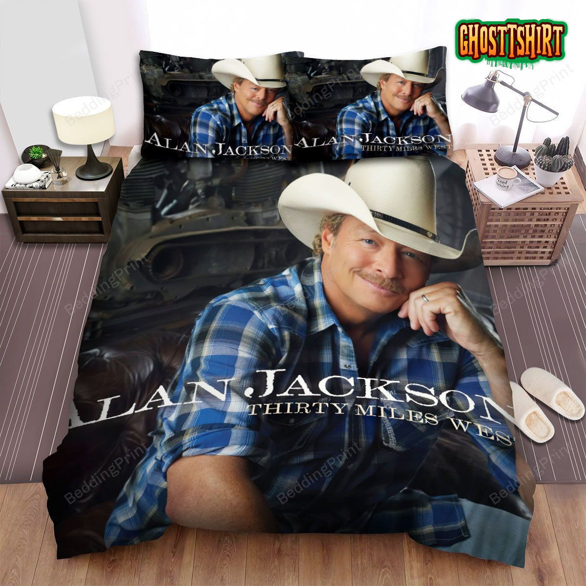 Alan Jackson Thirty Miles West Album Cover Bed Sheets Duvet Cover Bedding Set