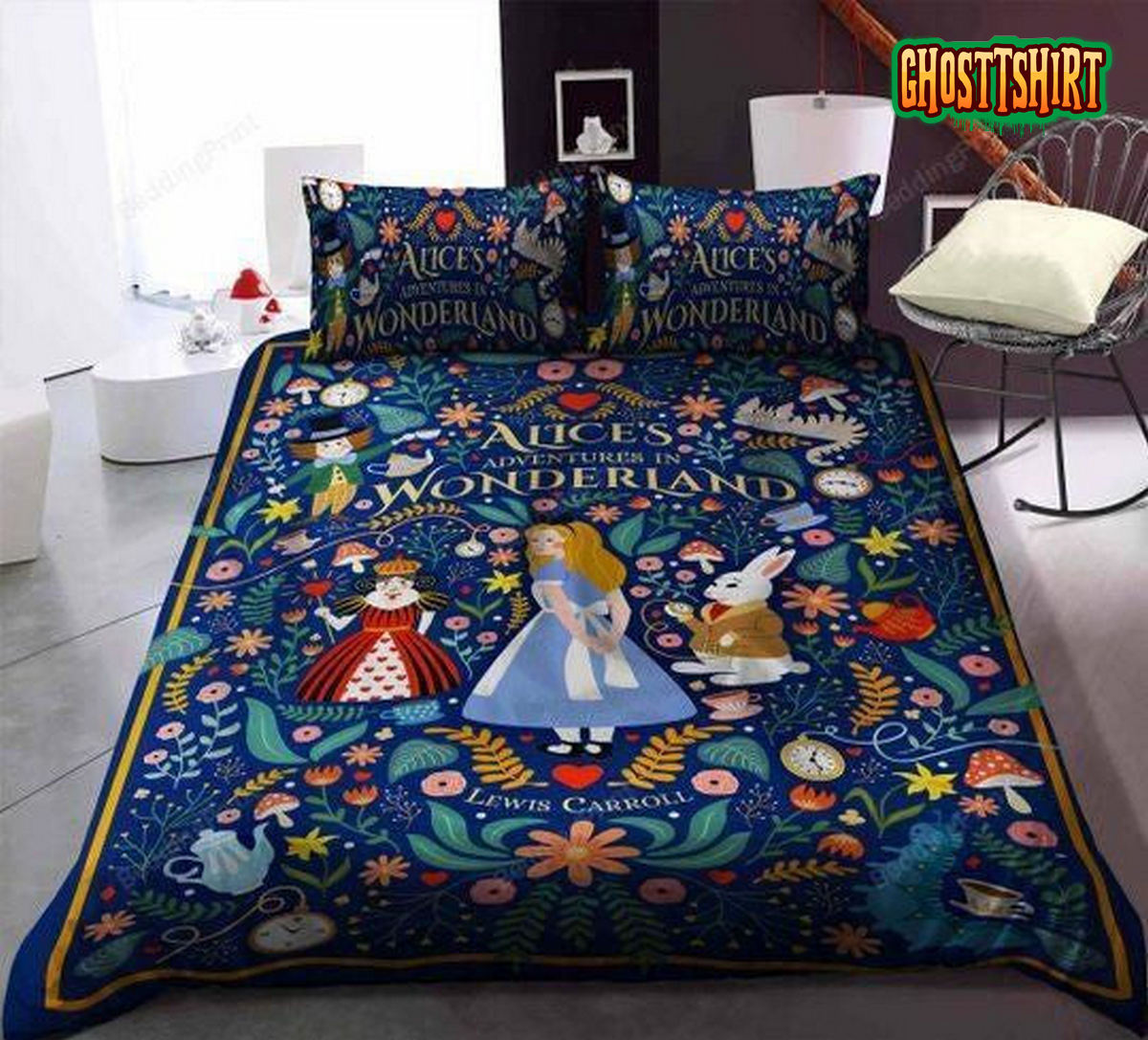 Alice In Wonderland Bedding Set Duvet Cover & Pillow Cases