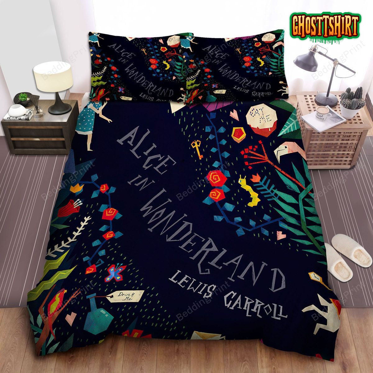 Alice In Wonderland, Drink Me Bed Sheets Duvet Cover Bedding Set