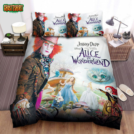 Alice In Wonderland (I) (2010) Johnny Depp Movie Poster Bed Sheets Duvet Cover Bedding Set