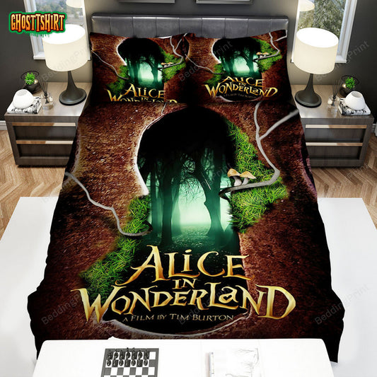 Alice In Wonderland (I) (2010) Lock Movie Poster Bed Sheets Duvet Cover Bedding Set