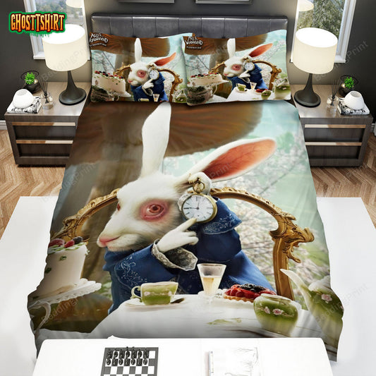 Alice In Wonderland (I) (2010) Mr. Rabbit Movie Poster Bed Sheets Duvet Cover Bedding Set