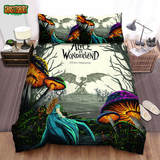 Alice In Wonderland (I) (2010) Painting Movie Poster Bed Sheets Duvet Cover Bedding Set