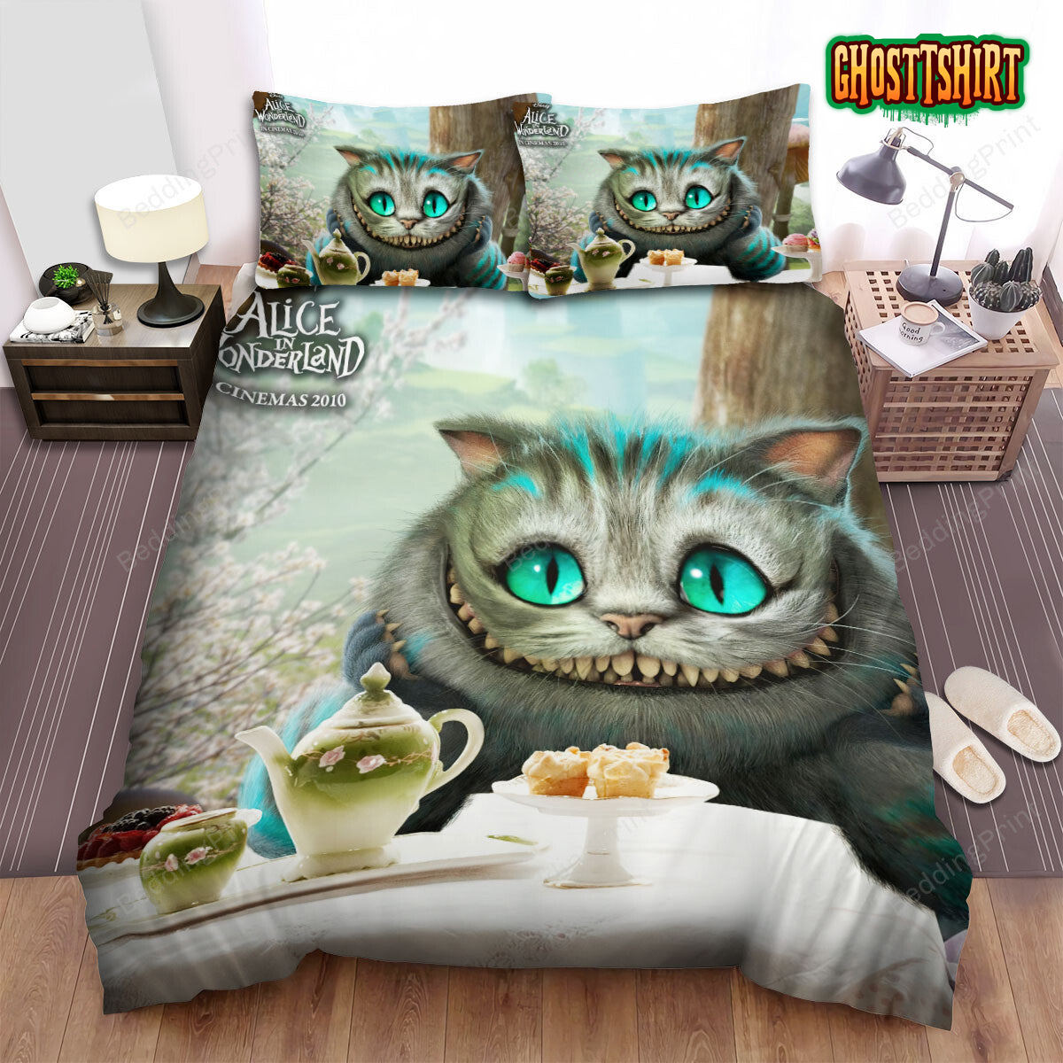 Alice In Wonderland (I) 2010 Party Movie Poster Bed Sheets Duvet Cover Bedding Set