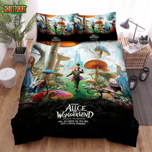 Alice In Wonderland (I) (2010) Poster Movie Poster Bed Sheets Duvet Cover Bedding Set Ver 1