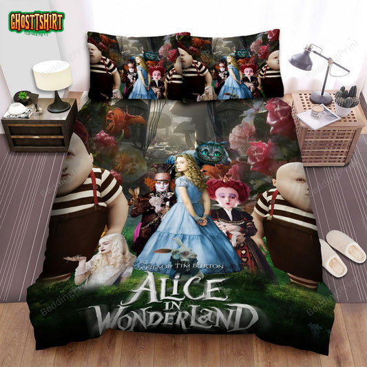 Alice In Wonderland (I) (2010) Poster Movie Poster Bed Sheets Duvet Cover Bedding Set Ver 5