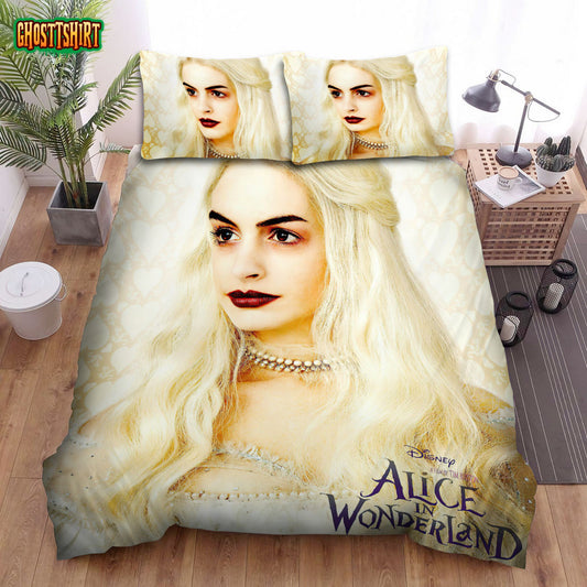Alice In Wonderland (I) (2010) White Hair Girl Movie Poster Bed Sheets Duvet Cover Bedding Set