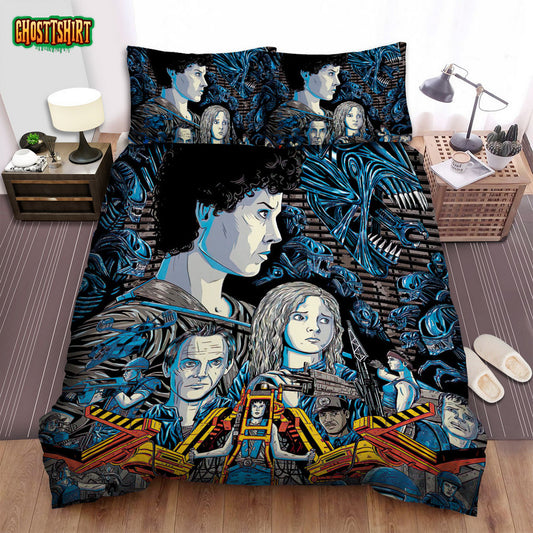 Alien Movie Digital Art 1 Bed Sheets Spread Comforter Duvet Cover Bedding Set