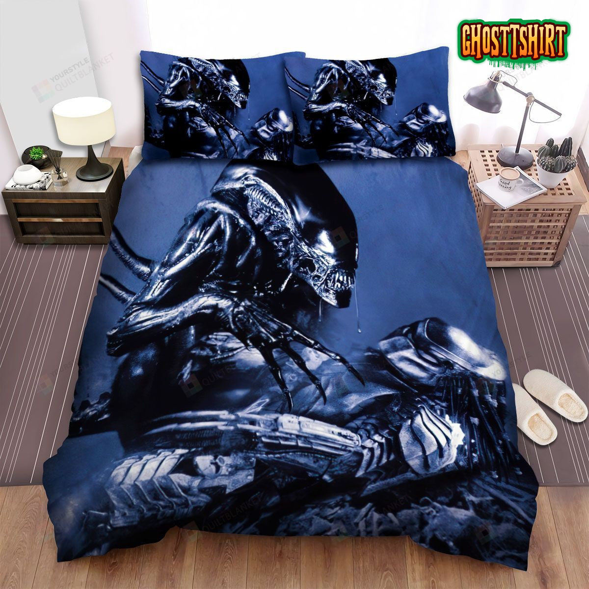 Alien Vs. Predator Obcy Kontra Bed Sheets Duvet Cover Bedding Set