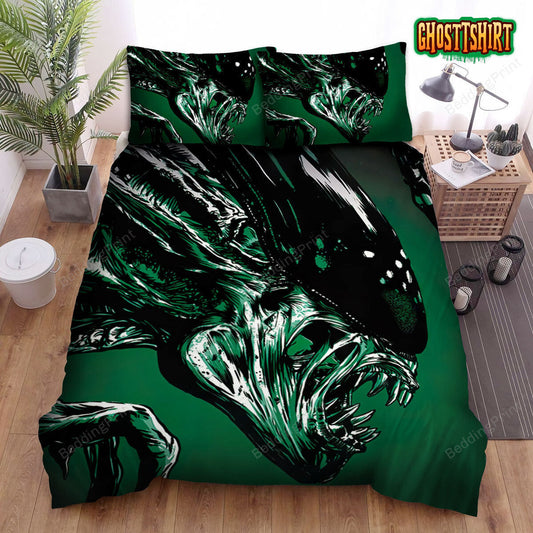 Alien Xenomorph Poster Bed Sheets Duvet Cover Bedding Set