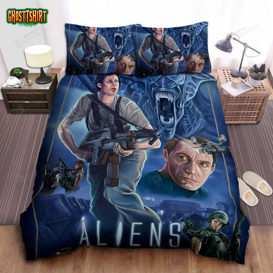 Aliens Alternate Poster Bed Sheets Spread Comforter Duvet Cover Bedding Set