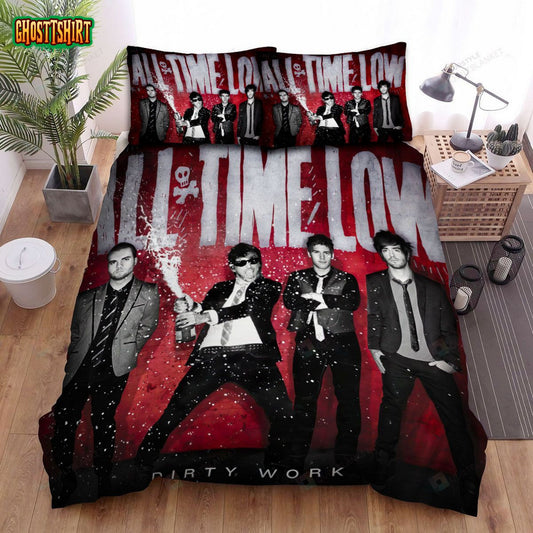 All Time Low Album Dirty Work Bed Sheets Spread Comforter Duvet Cover Bedding Set