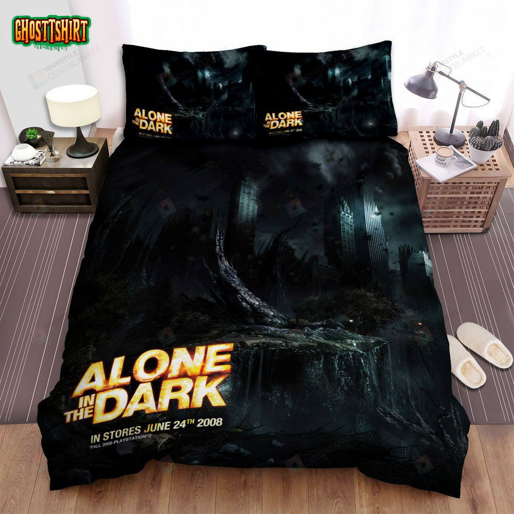 Alone In The Dark Movie Poster Iii Photo Bed Sheets Spread Comforter Duvet Cover Bedding Set