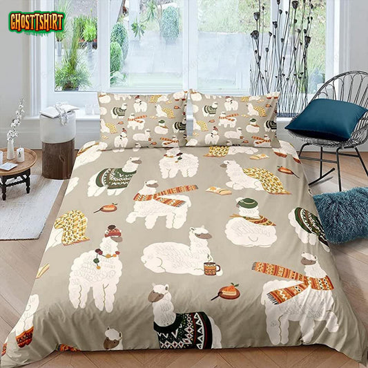 Alpaca In The Winter Bedding Set