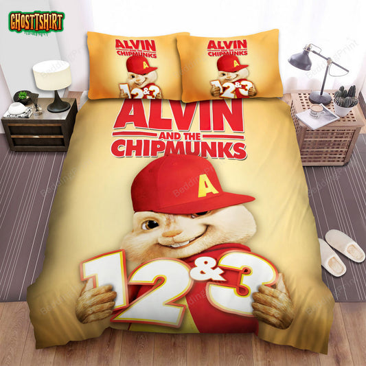 Alvin And The Chipmunks (2007) One Two And Three Movie Poster Bed Sheets Duvet Cover Bedding Set