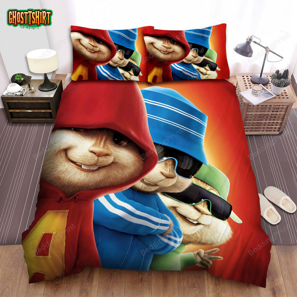 Alvin And The Chipmunks (2007) Poster Movie Poster Bed Sheets Duvet Cover Bedding Set
