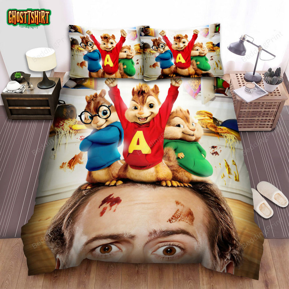 Alvin And The Chipmunks The Poster Bed Sheets Spread Duvet Cover Bedding Set