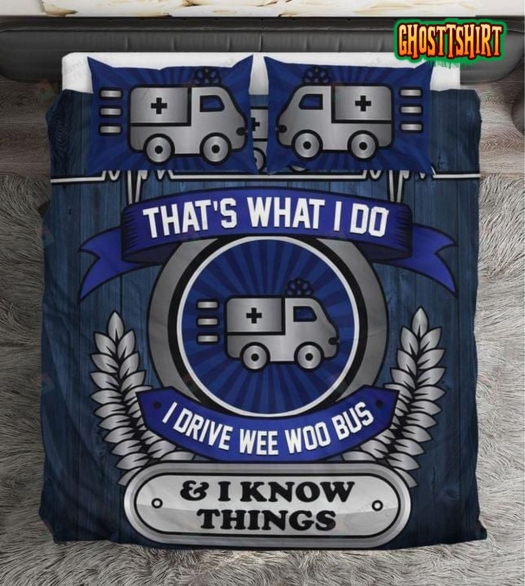 Ambulance Bus Driver Bed Sheets Spread Duvet Cover Bedding Set