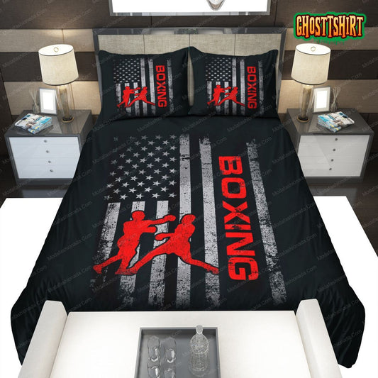 American Flag Boxing Patriotic Bedding Set