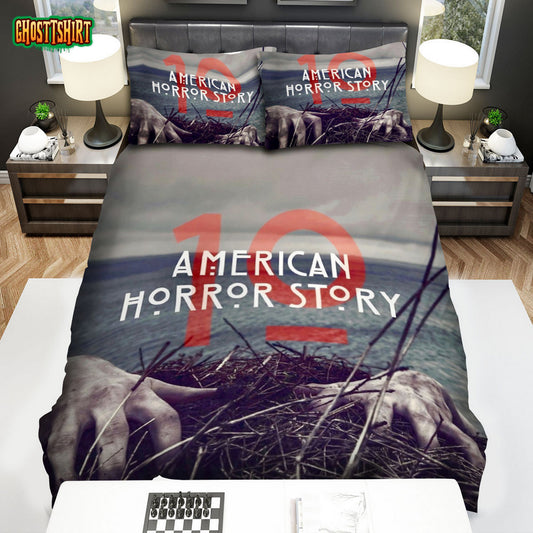 American Horror Story Cling Movie Poster Bed Sheets Spread Comforter Duvet Cover Bedding Set