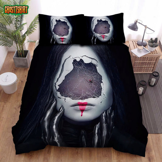 American Horror Story Spiderweb Movie Poster Bed Sheets Spread Comforter Duvet Cover Bedding Set
