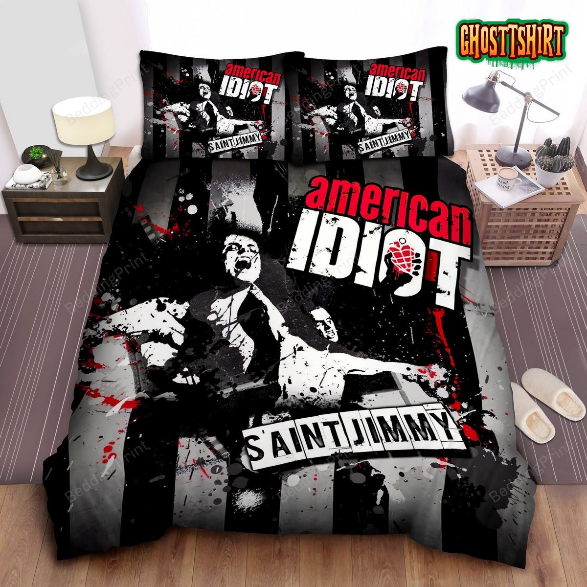 American Idiot Saint Jimmy Bed Sheets Spread Duvet Cover Bedding Set
