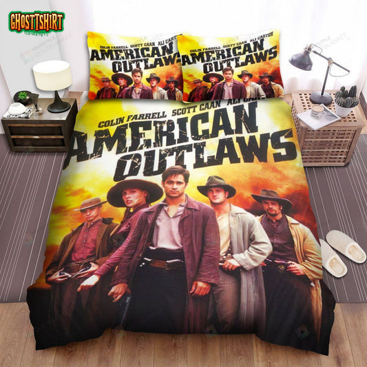 American Outlaws Poster 2 Bed Sheets Spread Comforter Duvet Cover Bedding Set
