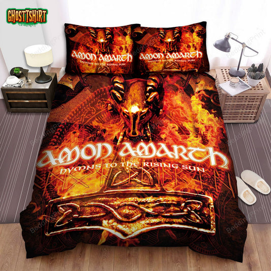 Amon Amarth Band Album Hymns To The Rising Sun Bed Sheets Duvet Cover Bedding Set