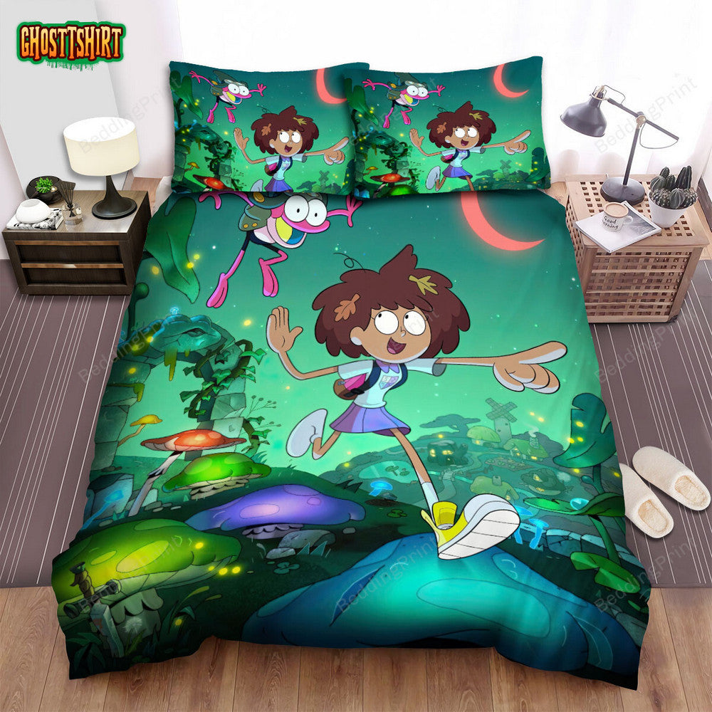 Amphibia (2019) Movie Poster 3 Bed Sheets Duvet Cover Bedding Set