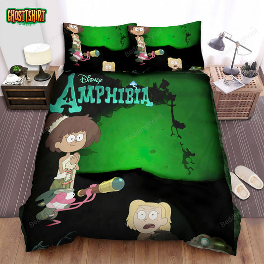 Amphibia (2019) Movie Poster Artwork 2 Bed Sheets Duvet Cover Bedding Set