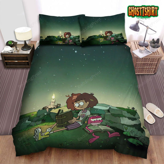 Amphibia Anne & Sprig Reading Books Bed Sheets Spread Duvet Cover Bedding Set