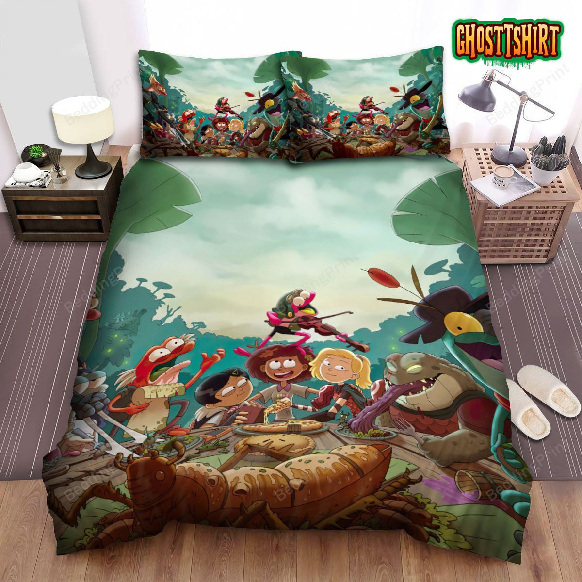 Amphibia Massive Party Bed Sheets Spread Duvet Cover Bedding Set
