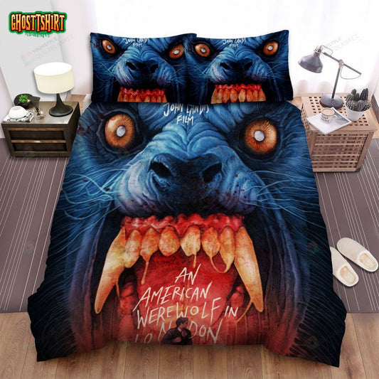 An American Werewolf In London Poster 2 Bed Sheets Spread Comforter Duvet Cover Bedding Set