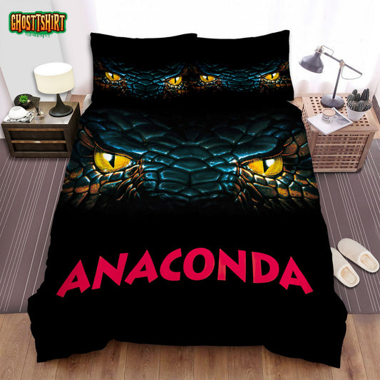Anaconda Movie Creepy Eyes Photo Bed Sheets Spread Comforter Duvet Cover Bedding Set