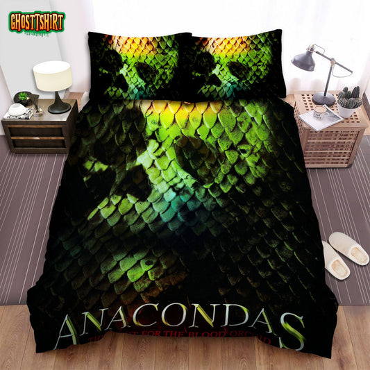 Anaconda Movie Skullcap Photo Bed Sheets Spread Comforter Duvet Cover Bedding Set