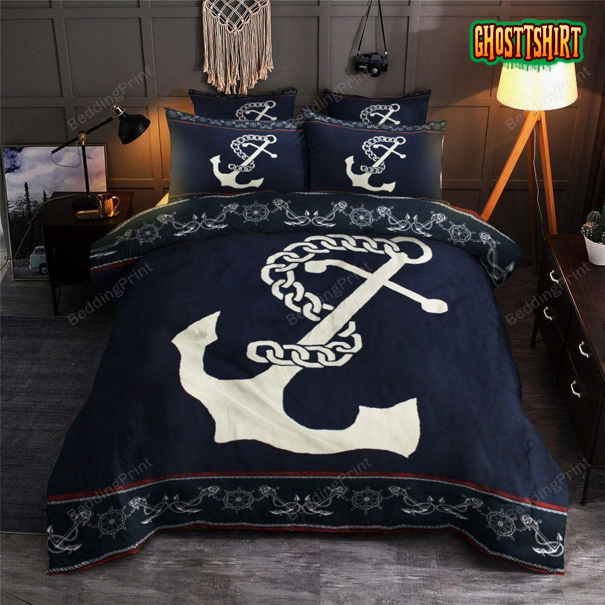 Anchors Bed Sheets Duvet Cover Bedding Set