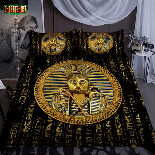 Ancient Egypt Pharaoh Bed Sheets Duvet Cover Bedding Set