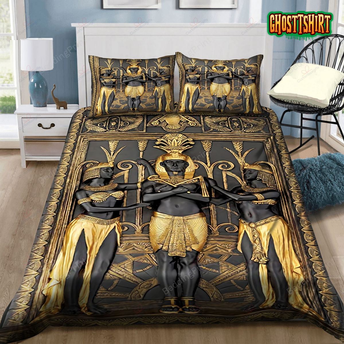 Ancient Egypt Pharaoh Bedding Set Duvet Cover & Pillow Cases