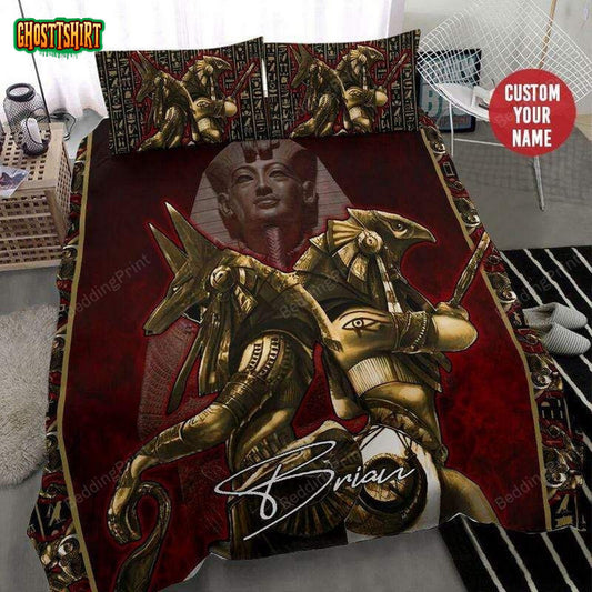 Ancient Egypt Pharaoh Personalized Custom Name Duvet Cover Bedding Set