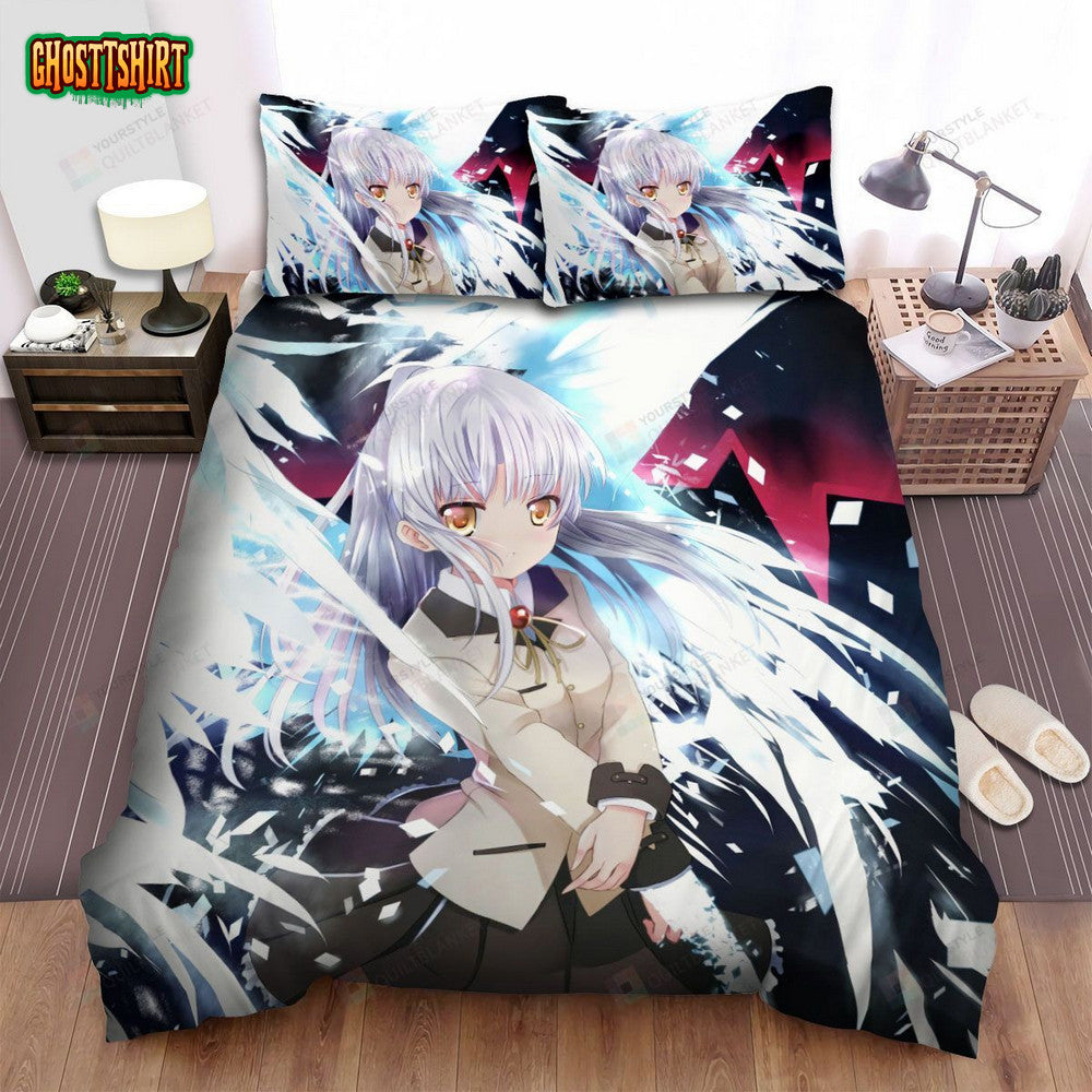 Angel Beats! Kanade Tachibana Anime Bed Sheets Spread Comforter Duvet Cover Bedding Set