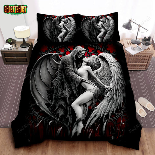 Angels And Demons Bed Sheets Bedspread Duvet Cover Bedding Set