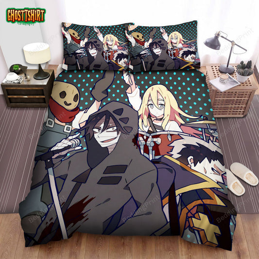Angels Of Death Main Characters As A Music Band Bed Sheets Spread Duvet Cover Bedding Set