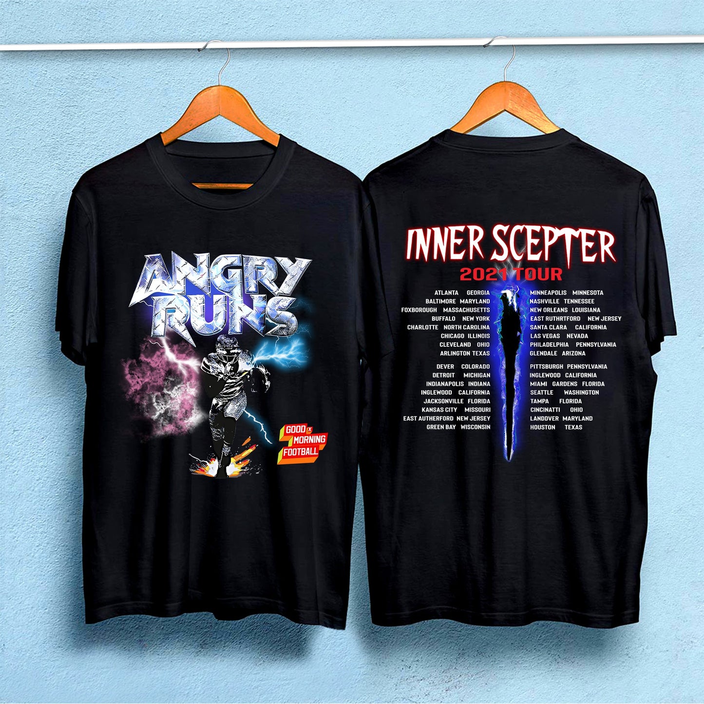 Angry Run Good Morning Football 2021 T-shirt