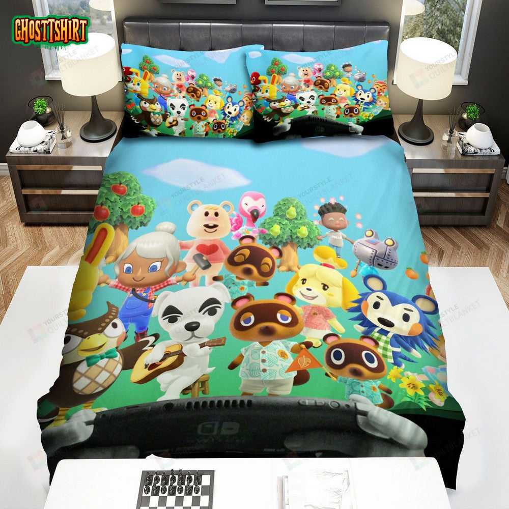 Animal Crossing Characters Bed Sheets Spread Comforter Duvet Cover Bedding Set