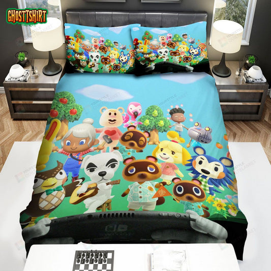 Animal Crossing Characters Bed Sheets Spread Comforter Duvet Cover Bedding Set