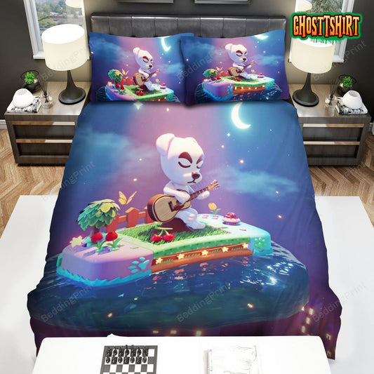 Animal Crossing K.K. Slider Playing Guitar On The Switch Bed Sheets Duvet Cover Bedding Set