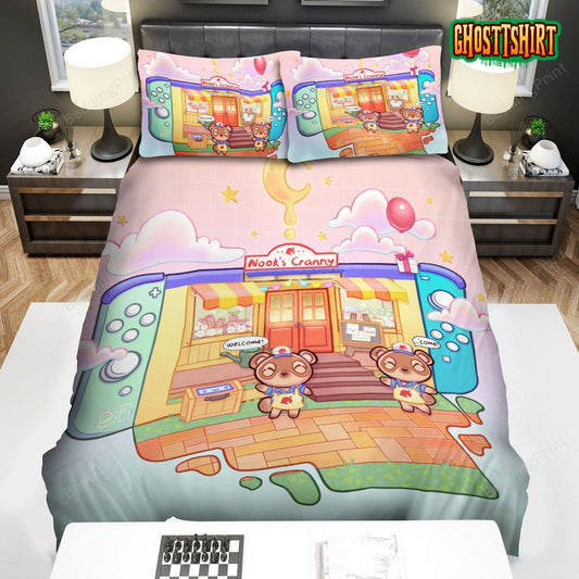 Animal Crossing Nook's Cranny Bed Sheets Duvet Cover Bedding Set